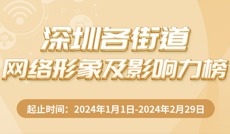 3月深圳各街道網(wǎng)絡(luò)形象及影響力榜出爐，這些街道榜上有名